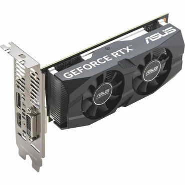 Asus NVIDIA GeForce RTX 3050 Graphic Card - 6 GB GDDR6 - Low-profile - 7680 x 4320 - 154 GHz Boost Clock - 96 bit Bus Width - PCI 40 RTX3050-O6G-LP-BRK