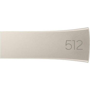 Samsung BAR Plus USB 32 Flash Drive 512GB Champagne Silver - 512 GB - USB 32 - 400 MBs Read Speed - 400 MBs Write Speed - Silver - MUF-512BE3AM