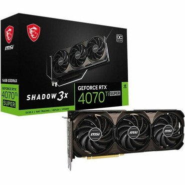 MSI NVIDIA GeForce RTX 4070 Ti SUPER Graphic Card - 16 GB GDDR6X - 7680 x 4320 - 264 GHz Boost Clock - 256 bit Bus Width - PCI 40 - G407TS16S3C
