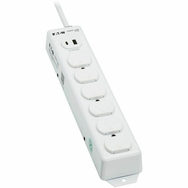 Tripp Lite series Safe-IT PS-615-HGUSB Power Strip - NEMA 5-15P-HG - 1 x USB Type A 1 x USB Type C 6 x NEMA 5-15R-HG - 15 ft 457 - PS-615-HGUSB