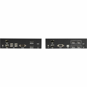 Black Box KVX Series KVM Extender Kit over Fiber - 4K Dual-Monitor HDMIDisplayPort USB 20 Serial Audio Local Video - 180446 - KVXLCHDPF-200-SFPBN1