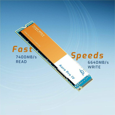 OWC 2TB Aura Pro IV PCIe 40 NVMe M2 2280 SSD - Up To 7400MBs Read - Up To 6640MBs Write - NVMe 14 - TLC 3D NAND - 1200TB TBW - - OWCSP4P8T1PT02