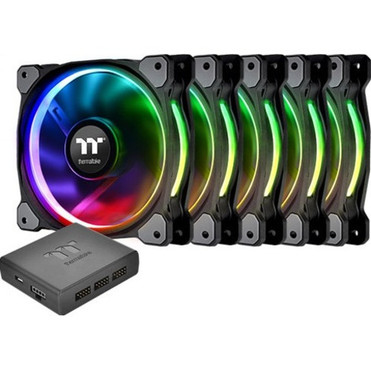 Thermaltake Riing Plus 12 LED RGB Radiator Fan TT Premium Edition (5 Fan Pack) - 4.72" (120 mm) Maximum Fan Diameter - 1368.8 L/min - (Fleet Network)