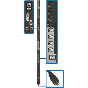 Tripp Lite by Eaton PDU3EVS6L2120 30-Outlet PDU - Switched - NEMA L21-20P - 6 x IEC 60320 C19, 24 x IEC 60320 C13 - 230 V AC - Network (PDU3EVS6L2120)