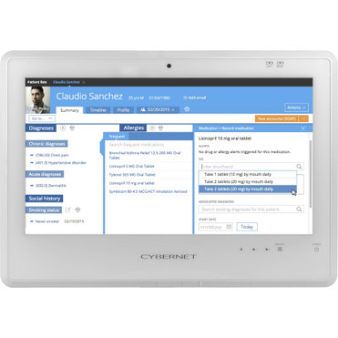 Cybernet CYBERMED-XB20 20" Class LCD Touchscreen Monitor - 16:9 - 19.5" Viewable - Projected Capacitive - 1600 x 900 - HD+ - MVA - LED (Fleet Network)