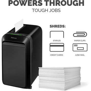 Fellowes Powershred LX220 Micro Cut Shredder - Micro Cut - 20 Per Pass - for shredding Paper, Credit Card, Paper Clip, Staples, Junk - (5015401)
