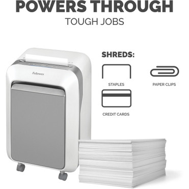 Fellowes Powershred LX210 Micro Cut Shredder - Micro Cut - 16 Per Pass - for shredding Paper, Credit Card, Paper Clip, Staples, Junk - (5015301)