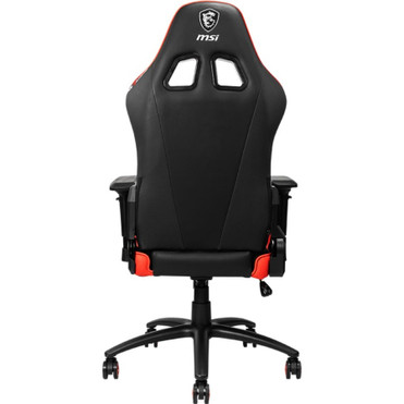 MSI MAG CH120 Gaming Chair - For Gaming - Steel, PVC Leather, Polyurethane, Foam, Leatherette - Black, Red (MAG CH120)