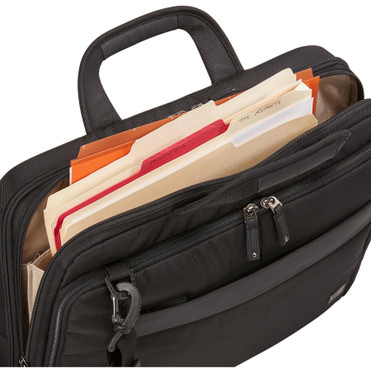 Case Logic NOTIBT-116 Carrying Case (Briefcase) for 15.6" (396.24 mm) Notebook - Black - Impact Resistant - Nylon Body - Checkpoint - (3204199)