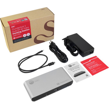 SIIG Thunderbolt 3 Dual DP 4K Video Docking Station with PD - Titan Ridge - for Notebook/Desktop PC - 135 W - USB 3.1 Type C - 6 x USB (JU-DK0C11-S1)