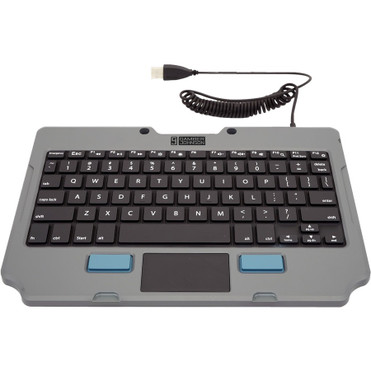 Gamber-Johnson Rugged Lite Keyboard - USB Type A Interface - English (US) - TouchPad - Windows, Android, Linux, iOS, Mac OS - Silicon (Fleet Network)