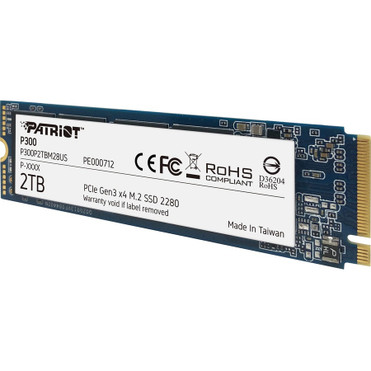Patriot Memory P300 2 TB Solid State Drive - M.2 2280 Internal - PCI Express NVMe (PCI Express NVMe 3.0 x4) - Desktop PC, Notebook - - (P300P2TBM28US)