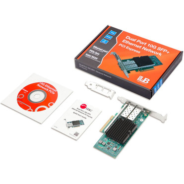 SIIG Dual Port 10G SFP+ Ethernet Network PCI Express - PCI Express 2.0 x8 - Optical Fiber - 10GBase-X - Plug-in Card (LB-GE0511-S1)
