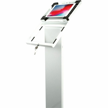 CTA Digital Premium Small Locking Floor Stand Kiosk (White) - Up to 8" (203.20 mm) Screen Support - 50" (1270 mm) Height x 13.50" mm) (PAD-PSSW)