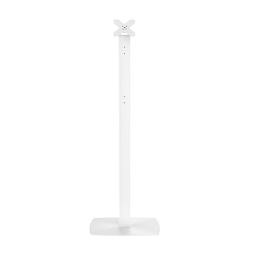 CTA Digital Premium Thin Profile Floor stand with VESA plate and Base (White) - Floor Stand - Metal, Powder Coated Steel - White (Fleet Network)