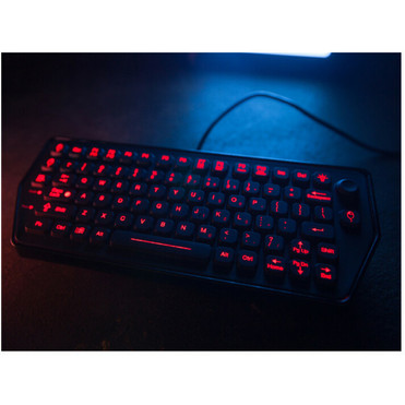 Gamber-Johnson iKey Mobile Backlit Keyboard with Force Sensing Resistor - Cable Connectivity - USB Interface - Windows, Mac OS - (7300-0171)