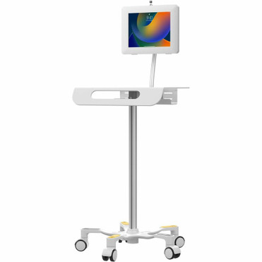 CTA Digital Medical Grade Anti-Microbial VESA Floor Stand with Universal Security Enclosure - Up to 10.5" (266.70 mm) Screen Support - (Fleet Network)