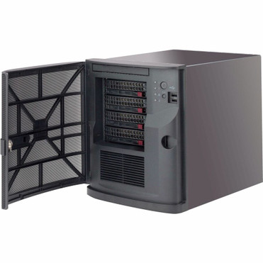 Supermicro CSE-721TQ-350B Computer Case - Mini-tower - Black - 350 W - Mini ITX Motherboard Supported - 4 x Internal 3.5" Bay - 2 x - (CSE-721TQ-350B)