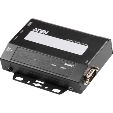 ATEN SN3001 1-Port RS-232 Secure Device Server - Twisted Pair - 1 x Network (RJ-45) - 1 x Serial Port - 10/100Base-TX - Fast Ethernet (Fleet Network)