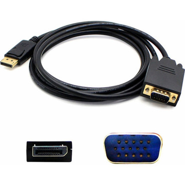 AddOn_3ft_1M_Displayport_to_VGA_Black_Adapter_-_MM_-_3_ft_DisplayPortVGA_Video_Cable_for_Video_Device_-_DisplayPort_Male_Digital_-_DISPORT2VGAMM3B