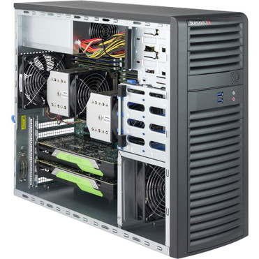 Supermicro SuperChassis 732D3-1K26B - Mid-tower - Black - 7 x Bay - 1 x 1.20 kW - Power Supply Installed - ATX, EATX, Micro ATX - 2 x (Fleet Network)
