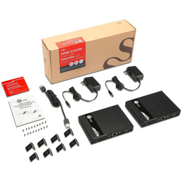 SIIG HDMI 2.0 KVM Over Cat6 Extender with Loopout & S/PDIF - 1 Computer(s) - 1 Local User(s) - 229.66 ft (70000 mm) Range - 4K - 2 x - (CE-H26Y11-S1)