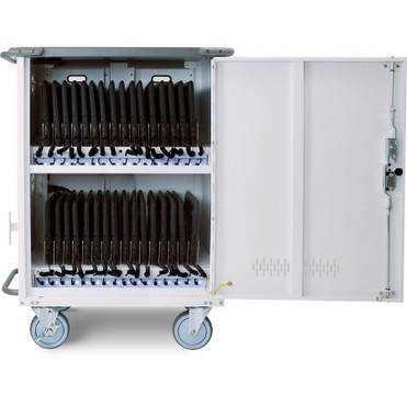 JAR Systems Elevate Charging Cart with 2x 16-Port USB-C Quick-Sense Hubs - 1 (MC-6032-USBC)