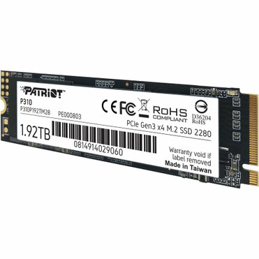 Patriot Memory P310 1.92 TB Solid State Drive - M.2 2280 Internal - PCI Express NVMe (PCI Express NVMe 3.0 x4) - All-in-One PC Device (P310P192TM28)