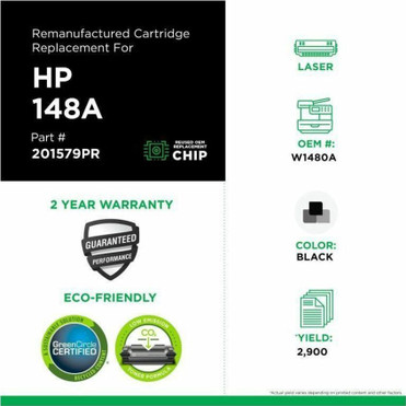 CIG Remanufactured Laser Toner Cartridge - Alternative for HP W1480A - Black Each - 2,900 Pages (201579PR)