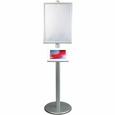 CTA Digital Floor Stand Sign Display with Kiosk Enclosure for iPad - Up to 10.5" (266.70 mm) Screen Support - 67" (1701.80 mm) Height (Fleet Network)