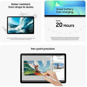 Samsung Galaxy Tab S10 FE 5G SM-X528U Tablet - 10.9" WUXGA+ - Samsung Exynos 1580 (4 nm) Octa-core - 8 GB - 128 GB Storage - 5G - Gray (SM-X528UZAAXAC)