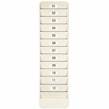 Pyramid 500-12 12-Pocket Employee ID Badge Rack - 12 x Card - 12 Pocket(s) - Durable, Lightweight - 0% Recycled - Putty - Plastic - 1 (Fleet Network)
