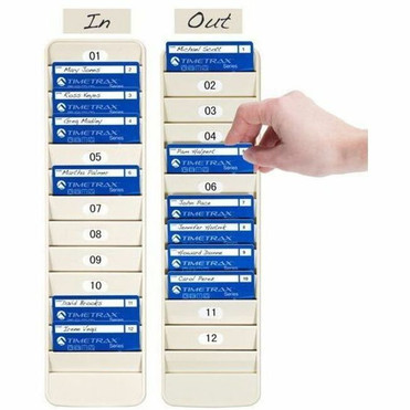 Pyramid 500-12 12-Pocket Employee ID Badge Rack - 12 x Card - 12 Pocket(s) - Durable, Lightweight - 0% Recycled - Putty - Plastic - 1 (500-12)