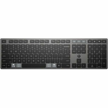 HP 725 Keyboard - Wireless Connectivity - Bluetooth/RF - 32.81 ft (10000 mm) - 2.40 GHz - USB Type A Interface - CoPilot, Dictation, - (9T5B2AA#ABA)