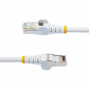 StarTech.com 75ft White CAT6a Ethernet Cable, Snagless RJ45, 10G, 100W PoE, S/FTP, LSZH, 27AWG Pure Copper, 500MHz, Shielded Network - (NLWH-75F-CAT6A-PATCH)