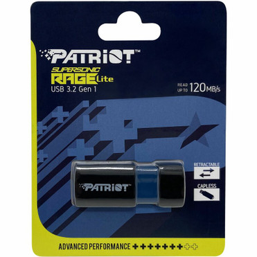 Patriot Memory Supersonic Rage Lite 1TB USB 3.2 Flash Drive - 1 TB - USB 3.2 - Black (PEF1TBRLB32U)