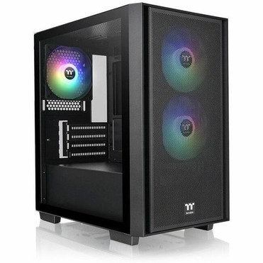 Thermaltake Versa H16 TG ARGB Micro Tower Chassis - Micro Tower - Black - Mesh, Tempered Glass, SPCC - 3 × 120mm Fan(s) Installed - - (Fleet Network)