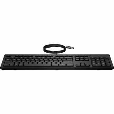 HP 125 Wired Keyboard (AY2Y7AA) - Cable Connectivity - USB Type A Interface - CoPilot Hot Key(s) - Windows 11, Windows 10 - PC - - - (Fleet Network)