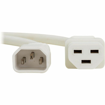 Tripp Lite series Power Cord, C14 to C21 - Heavy-Duty, 15A, 250V, 14 AWG, 4 ft. (1.2 m), White - For Computer, Server, UPS, PDU, Rack, (P037-004-AWH)
