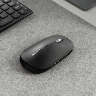 Alogic Echelon USB-C Rechargeable Wireless Mouse - Wireless - Bluetooth/Radio Frequency - 2.40 GHz - Rechargeable - Black - USB Type A (AMBT4KBK)