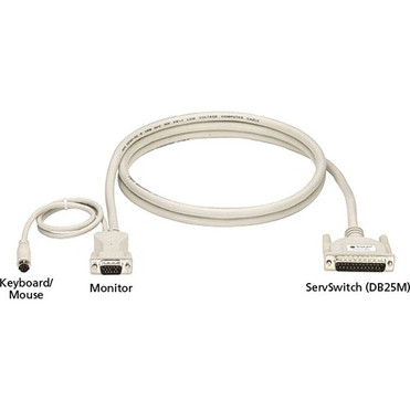 Black Box KVM CPU Cable - VGA, Sun, Coax, 5-ft. (1.5-m) - 5 ft KVM Cable (Fleet Network)
