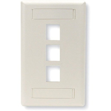 Black Box GigaStation2 3 Socket Network Faceplate - 3 x Socket(s) - 1-gang - Office White (Fleet Network)
