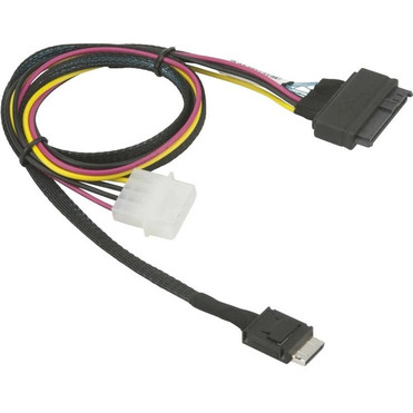 Supermicro 75cm OCuLink to PCIE U.2 with Power Cable - 2.5 ft OCuLink/U.2 Data Transfer/Power Cable for Server - First End: 1 x U.2 1 (Fleet Network)