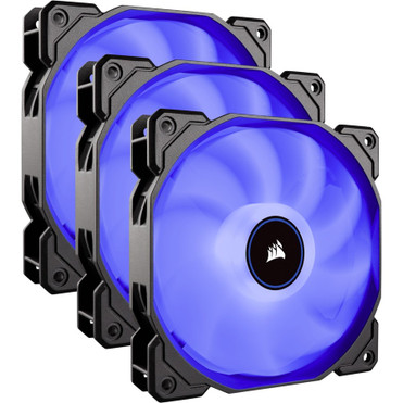 Corsair Air Series AF120 LED (2018) Blue 120mm Fan Triple Pack - 3 Pack - 4.72" (120 mm) Maximum Fan Diameter - 52 CFM (88.35m³/h) - - (Fleet Network)