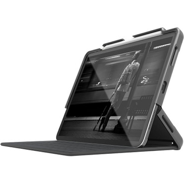 STM Goods Dux Shell for Folio iPad Pro (2018)(Corporate) - For Apple iPad Pro (2018) Tablet - Black, Clear - Drop Resistant, Bump - - (Fleet Network)