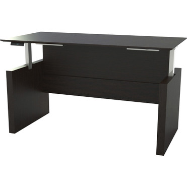 Safco Medina Height-Adjustable 72" Straight Height Adjustable Desk - Beveled Edge - Material: Laminate - Finish: Mocha (Fleet Network)