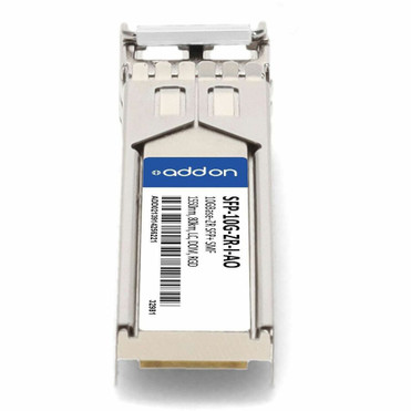AddOn Cisco SFP-10G-ZR Compatible TAA 10GBase-ZR SFP+ Transceiver (SMF, 1550nm, 80km, LC, DOM, -40 to 85C) - For Data Networking, - 1 (SFP-10G-ZR-I-AO)