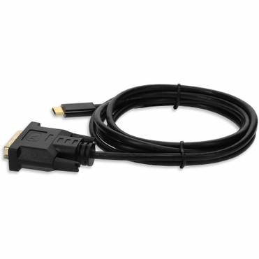 AddOn 6ft USB-C 3.1 to DVI-D Dual Link (24+1 pin) Male to Male Black Cable - 6 ft (1.83 m) DVI-D/USB-C Video/Data Transfer Cable for - (USBC2DVIDMM6F-AO)