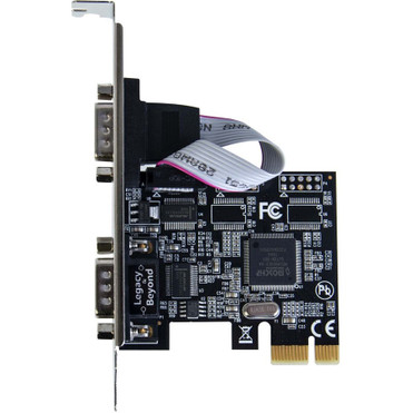 SIIG Dual-Serial Port / RS-232 PCIe Card - Plug-in Card - PCI Express 1.1 x1 - Linux, PC - 2 x Number of Serial Ports External (Fleet Network)