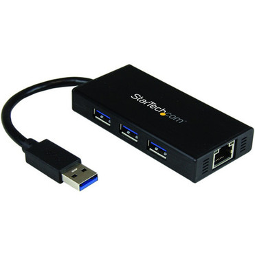 StarTechcom_USB_30_Hub_with_Gigabit_Ethernet_Adapter_-_3_Port_-_NIC_-_USB_Network__LAN_Adapter_-_Windows__Mac_Compatible_-_Add_3_a_ST3300GU3B